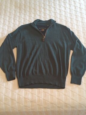 Vintage Orvis Wool Half Zip Pullover Forest Green Large